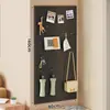 Estante de Almacenamiento con Tablero Perforado Puerta de Entrada Pared Trasera Placa Perforada Pared de Sala de Estar Acero Inoxidable Almacenamiento Exhibición Tablero para Colgar