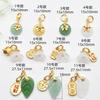 Colgante de gota de aceite de oro francés antiguo, hebilla segura, hojas, conjunto de colgante pequeño, accesorios de joyería DIY, pulsera, collar, material