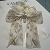 Diadema de Red con Lazo de Pedrería Estilo Coreano para Mujer, Coletero Elegante Francés, Exquisito Accesorio Versátil para el Cabello Transfronterizo