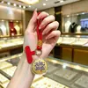 Colgante Dorado para Teléfono Móvil Estilo Año Nuevo de la Oveja Colorido Portátil Atrae la Fortuna Bolso de Hilo Rojo Colgante Evento Tráfico Conducción Regalo Venta al por Mayor