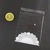 Bolsa auto sellable de encaje transparente con moño, empaque para repostería directo de fábrica, bolsa para empaque de dulces, bocadillos y alimentos, 100/pieza