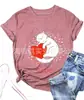 Comercio Exterior Tops para Mujer Comercio Electrónico Transfronterizo Amazon Camiseta de Algodón Estampada a Color