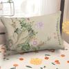Funda de almohada almohada 30*50 flor libro rectangular funda de sofá 40*60 se puede fijar cojín de coche flor y pájaro almohada