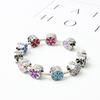 Nuevas Cuentas de Aleación con Incrustaciones de Diamantes de Jiaren, Agujero Grande, Personalizadas DIY, Copo de Nieve de Diamantes Completos, Accesorios para Pulsera de Cuentas, Joyería Hecha a Mano