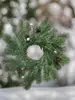 Anéis de Agulha de Pinheiro Simulada de 11 polegadas Pe Decoração de Mesa para Casamento em Casa Decoração de Planta Verde Guirlanda Artificial Estilo Queda de Neve de Natal da Amazon