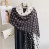 Xale de Outono Roupa Exterior Moda Lenço de Primavera e Outono para Mulheres, Algodão e Linho Versátil Fino Lenço de Seda de Inverno Lenço Longo de Gaze