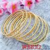 Pulsera de Círculo Delgado, Espiral de Latón Chapado en Oro, Pulsera de Oro con Conservación del Color, Pulsera Espiral Bohemia, Pulsera de Círculo Delgado