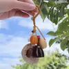 Campanilla de Viento con Cáscara de Fruta de Planta Natural Colgante de Bolsita de Campanilla Pequeña Colgante Sanador de Nicho Llavero de Campanilla Decoración de Coche Accesorio
