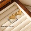 Pendientes de gota de estilo europeo y americano transfronterizos, modernos, de estilo frío, con perlas de amor, de acero de titanio geométrico, elegantes, para mujer