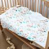 Toalha de banho de gaze de algodão estampada Pumi de seis camadas, algodão lavado, bolha, colcha infantil, abraçando, classe A, absorvente infantil, atacado