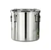 Recipiente selado de aço inoxidável 304 de grau alimentício, tambor de óleo espessado, recipiente para armazenamento de farinha, recipiente de arroz de aço inoxidável à prova de umidade e insetos, tanque de arroz doméstico