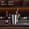 Cubo de Hielo Grueso de Acero Inoxidable Suministros para Bar Ktv Cubo para Champagne Cubo Comercial para Cubitos de Hielo Cubo Creativo para Cerveza y Vino