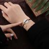 Pulseira de fivela de segurança da marca Blessing, pulseira de casal, pulseira feminina trançada com sino pequeno e caractere fu, pulseira do ano de nascimento para namorado e namoradas