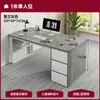 Mesa e Cadeira de Escritório para Duas Pessoas Combinação Simples Moderna Mesa de Chefe de Escritório De Frente para Estações de Trabalho Mesa para Computador