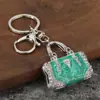 Llavero Creativo de Lujo con Bolsa de Goteo de Aceite y Pedrería, Colgante de Llave de Metal, Accesorio para Mochila, Llavero al por Mayor