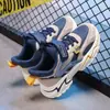 Sapatos Infantis Tênis para Meninos Sapatos de Primavera e Outono para Meninos Novo Malha Couro Respirável Crianças de Meia-idade e Grandes Alunos do Ensino Fundamental Tênis de Corrida