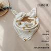 Babe's saliva towel bamboo cotton double-layer gauze thin triangle towel baby's large square bib 60*60cm scarf scarf