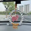 Adornos Nuevos para Colgar en el Coche Culturales y Creativos, Gato de la Fortuna en Laca Colgante de Bolsa con Cuentas de Cristal Regalo, Pez Koi Simbolizando Abundancia Infinita
