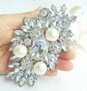 高档欧美时尚胸针 女水钻别针大珍珠胸花配饰礼物 顶级品质