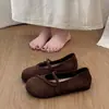 Zapatos Planos Redondos Estilo Retro Francés para Mujer 2026 Nuevo Otoño Suela Suave para Ir al Trabajo con Faldas Mary Jane Bailarinas