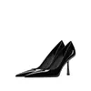 Zapatos de Tacón de Aguja Sexy Versátiles Puntiagudos 2025 Principios de Primavera Tacones Altos Nuevo Charol Zapatos Planos de Moda Boca Baja Elegante Zapatos de Mujer