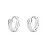 Pendientes Mobius de doble capa de plata de ley 999 diseño nicho estilo frío avanzado lujo ligero versátiles pendientes de aro lisos Nuevos