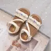 Sandalias para Niñas 2026 Verano Nuevo Estilo Sandalias de Playa para Niñas, Versión Coreana de Princesa, Elegantes Sandalias Romanas para Niños Mayores