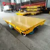 Taller de vehículo de transporte ferroviario industrial de carga grande riel riel tranvía de traslación riel manejo de piezas pesadas camión plataforma plana eléctrico
