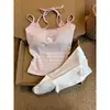 Pijama de Camisola Rayada Kt con Almohadillas en el Pecho para Mujer, Adecuado para Verano, Amigable con la Piel, Adelgazante, Conjunto de Ropa de Casa con Shorts de Tubo