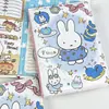 Manzana Azul Conejo Miffy Cuaderno de Cuero Lindo Páginas a Todo Color Cuaderno Diario Impreso de Alto Valor para Estudiantes