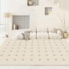 Alfombra de estilo francés para sala de estar, sofá, mesa de centro, dormitorio, estudio, gruesa, absorbente, de imitación de cachemira.