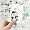 106 Desenhos Românticos Simples Personalizados Pintados à Mão Casal Simples Grafite Diário Adesivos DIY Criativo Envelope Caderno