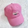 Boné de Baseball Infantil de Cor Sólida com Proteção Solar Atacado Boné de Menina com Letra Sorriso Chapéu de Sol para Primavera e Verão para 3-8 Anos