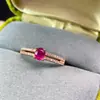 Anillo de Rubí Recién Cortado con Explosión de Color Fuego Super Limpio de Cristal Piedra Principal 4*5mm Plata S925 Incrustación de Precisión