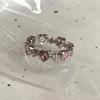 Anillo de estilo industrial pesado retro de joyería de mediados de la antigüedad para mujer, chapado en oro de 18 quilates, luz cepillada, de lujo, con incrustaciones de diamantes, nuevo producto de alta calidad.