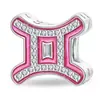 Panjia Transfronteiriço 12 Constelações Diamante Rosa Contas para Pulseira Colar Joias Contas Acessórios Atacado