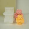 Vela Aromática Popular de Urso Musculoso de Anime Molde para Fazer Gesso Decoração de Casa Molde de Silicone Artesanal