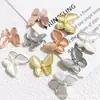 Nueva Piedra Ojo de Gato Mariposa Aleación de Circonita Joyería para Uñas Estilo Lujo Ligero Tridimensional Súper Brillante Incrustación Mariposa Decoración para Uñas
