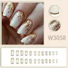 Platino Lujo Estilo Francés Brillante Lujo Ligero Estilo Hermana Real Reina Pegatinas para Uñas de Manicura Desmontables Uñas Reales Portátiles