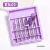 Set de Cabezales de Lima para Salón de Uñas para Remover Esmalte en Gel, Pulir, Limar Uñas, Set de Manicura, Acero de Tungsteno, Diamante, Cepillo de Limpieza