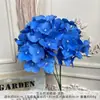 Buquê Artificial de Hortênsia de Cinco Cabeças Flores Artificiais de Seda Acabadas Arranjo de Chão para Casamento Flores Plásticas Decoração de Casamento
