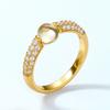 Anillo de plata esterlina S925 de cristal de color transfronterizo para mujer, ligero, lujoso, exquisito, de alto sentido, industria pesada, fabricantes de anillos para el dedo índice, al por mayor
