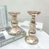 Adornos de Candelabro de una Sola Cabeza Candelabro Dorado Francés Accesorios de Boda Cena a la Luz de las Velas Portavelas Aromaterapia Adornos