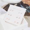 Novos brincos de moda europeus e americanos, brincos femininos frescos, simples, pequenos e requintados, uma semana de 6 pares de brincos, conjunto de atacado