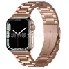 Pulseira de Aço Inoxidável para Apple Watch Três Fileiras Apple Huawei Gt Samsung iWatch S8 Pulseira de Metal