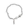 Pulsera de mujer con perlas barrocas de plata irregulares, estilo retro, simple, de moda, ligera, de lujo, combina con todo, pulsera de otoño e invierno de gran sentido.