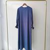 Suministro directo de fábrica de nuevo vestido de mujer de talla grande, vestido de moda de cuello redondo de color sólido 23591#