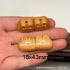 Madeira de Pessegueiro Antiga Quatro Vias Riqueza, Paz e Alegria Conjunto de Duas Peças DIY Acessórios para Joias de Contas Budistas Pulseira Pingente Artigo