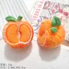 Acessórios de Resina Laranja Frutada Estéreo Simulado Decoração DIY Caixa Surpresa Bolsa Chaveiro Micro Paisagem Mesa Pequenos Enfeites