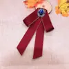 Pajarita con Cuello Floral para Mujer, Estilo Universitario, Accesorio Formal de Broche para Camisa Estilo Británico Profesional por Metabo